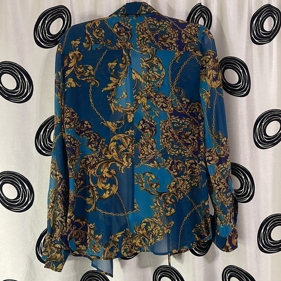 Bebe Women’s Button Up Silk Top size M - Picture 5 of 5